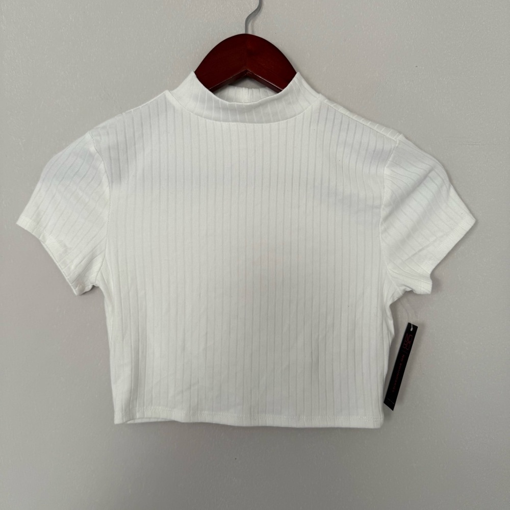 White soft cropped top size Teen XS